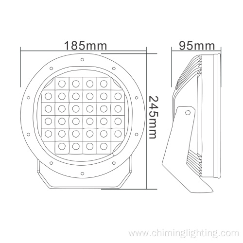 High Power 7 Inch Led Work Light 8200Lm Spot Beam Offroad Truck Driving Light For Jeep truck 4x4 ATV SUV